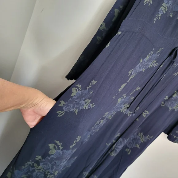 Christy Dawn Audrey Dress Navy Floral Maxi S Cottagecore Prairie